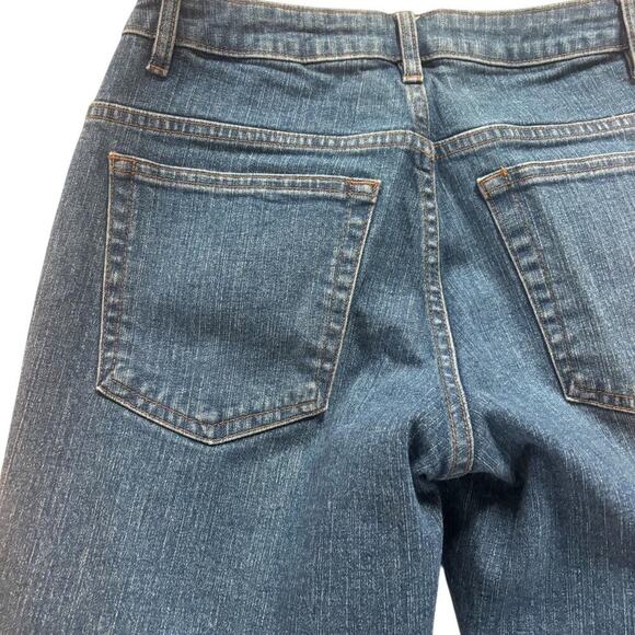 Lee Denim Capri High-Waisted Blue Jeans with Side Slits, Casual Stretch Fit - Picture 4 of 8